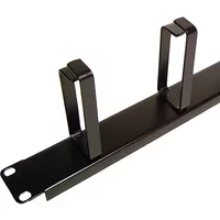 Cablenet 1u 5 Ring Cable Management Bar 100mm Rings Black