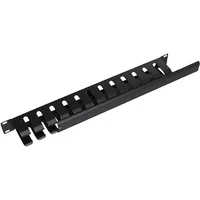 Cablenet 1u Cable Dump Panel Steel with Pass Through Black