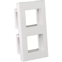 Cablenet 2 Port Fascia for Keystone Jack (Unshuttered) 25mm x 50mm