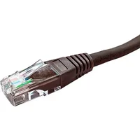 Cablenet 20m Cat5e RJ45 Brown U/UTP PVC 24AWG Flush Moulded Booted Patch Lead