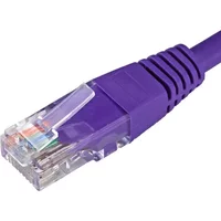 Cablenet 20m Cat5e RJ45 Violet U/UTP PVC 24AWG Flush Moulded Booted Patch Lead