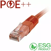 Cablenet 2m Cat6 RJ45 Orange U/UTP PVC 24AWG Flush Moulded Booted Patch Lead (PK 100)