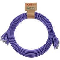 Cablenet 2m Cat6 RJ45 Violet U/UTP LSOH 24AWG Snagless Booted Patch Lead (PK10)