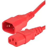 Cablenet 2m IEC C14 - IEC C13 Red PVC 0.75mm Power Leads