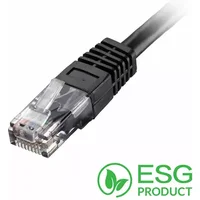 Cablenet 5m Cat5e RJ45 Black U/UTP PVC 24AWG Flush Moulded Booted Patch Lead (PK 50)