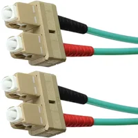Cablenet 5m OM4 50/125 SC-SC Duplex Aqua LSOH Fibre Patch Lead