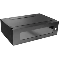 Cablenet 6u x 450mm Deep Lockable Wall Rack 19inch Black Glass Door