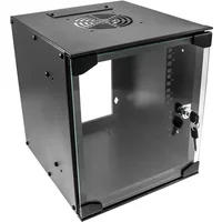 Cablenet 9u 10inch SOHO Wall Mount Cabinet 280W x 310D Black (Flat Pack)