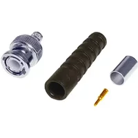 Cablenet BNC 4 Part Crimp Plug RG179 + Black Boot Turned