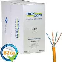 Cablenet Cat6 Orange U/UTP LSOH 24AWG Solid CPR B2ca Cable 305m Reel in Box