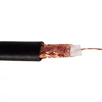 Cablenet RG59 75Ohm Solid PVC CPR Eca CCA Braid Coax Cable Black 100m Reel