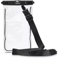 Hama Waterproof Mob. Ph. Case up to 6.7 IPX8 Underw. Case f. Hanging blk. Case type: Sleeve case Brand compatibility: Any brand Maximum screen size: 17 cm (6.7") Surface coloration: Monochromatic Product colour: Black Transparent