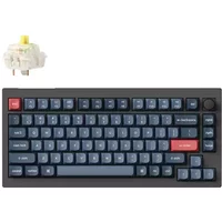 Keychron V1 Max keyboard Universal USB + RF Wireless + Bluetooth QWERTY UK English Black Grey