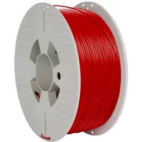 Verbatim 55320. Printing material: Polylactic acid (PLA) Printing colours: Red Brand compatibility: Any brand. Weight: 1 kg Thickness: 1.75 mm Wire length: 335 m. Quantity per pack: 1 pc(s) Package type: Box