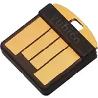 Yubico YubiKey 5 Nano. Compatible operating systems: Windows Mac OS Linux. Battery type: No Batteries Required. Product colour: Black Gold Interface: USB-A Certification: FIDO 2 Certified FIDO Universal 2nd Factor (U2F) Certified