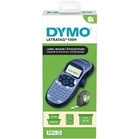 DYMO LetraTag LT-100H Handheld Label Maker | ABC Keyboard Label Printer with Easy-to-Use13 Character LCD Screen | for Home or Office | Blue