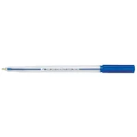 5 Star Ball Pen Medium 1.0mm Tip Clear Barrel Blue Pack of 50 (295195)