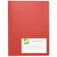Q-Connect Polypropylene Display Book 10 Pocket Red KF01246 KF01246