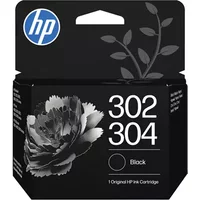 HP 302/304 Black Original Ink Cartridge. Cartridge capacity: Standard Yield Supply type: Single pack Printing colours: Black Quantity per pack: 1 pc(s) Black ink page yield: 120 pages