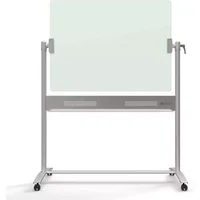 Nobo Glass Revolving Mobile Whiteboard Inc. Marker and Magnets, White,