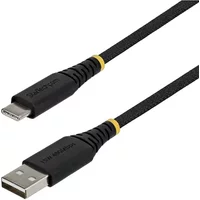 StarTech.com 30cm (1ft) USB-A to USB-C Fast Charging Cable, 15W 3A, Dual-Layer Braided Nylon/TPE Jacket, Durable USB-A to Type C Charger Cord, USB A to USB C Cable
