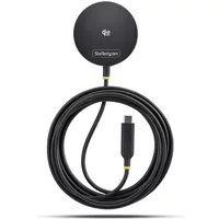 StarTech.com Qi2.2 Certified 25W Magnetic Wireless Charging Pad with 6.6ft (2m) USB-C Tethered Cable, MagSafe Compatible for iPhone 17/16 Pro/Pro Max, Black