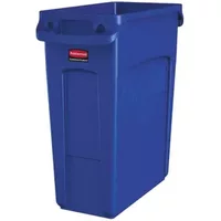 Rubbermaid Slim Jim Vented Container 60L Blue 1971257 RU19420