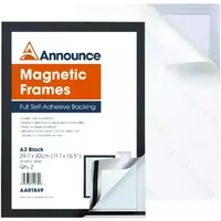 Announce Magnetic Frames A3 BLK PK2 - Literature Displays - Magnetic Frames