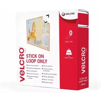 Velcro Stick On Tape Loop Only 20mmx10m White VEL-EC60222