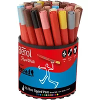 Berol Colour Broad Pen Water Based Ink Assorted Pack of 42 S0375970