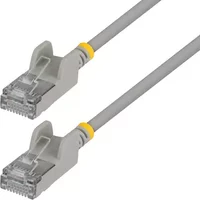 StarTech.com 1.5m Gray Ultra Slim Cat6A Ethernet Cable Snagless FTP Pure Bare Copper Wire 34AWG Slim RJ45 Network Patch Cord Individually Tested