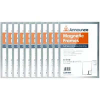 Announce Mag Frames A4 Slver PK10 - Literature Displays - Magnetic Frames