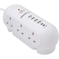 connektgear 27-6020S/USB power extension 2 m 6 AC outlet(s) Indoor White
