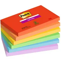 Post it Super Sticky Notes Playful Colours 76x127mm 90 Sheets (Pack 6) 7100258796 - Sticky Notes - Repositional Notes
