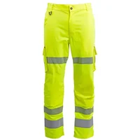 Arco Responsible Men’s Yellow Hi-Vis Cargo Trousers with Kneepad Pockets 32R