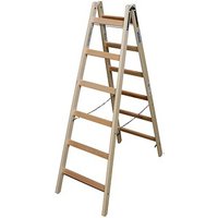 KRAUSE Stehleiter beidseitig STABILO natur 2x 6 Sprossen, H: 175,0 cm KRAUSE Stehleiter beidseitig STABILO natur 2x 6 Sprossen, H: 175,0 cm