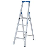 KRAUSE Stehleiter einseitig STABILO silber 4 Stufen, H: 175,0 cm KRAUSE Stehleiter einseitig STABILO silber 4 Stufen, H: 175,0 cm