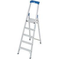 KRAUSE Stehleiter einseitig STABILO silber 5 Stufen, H: 200,0 cm KRAUSE Stehleiter einseitig STABILO silber 5 Stufen, H: 200,0 cm