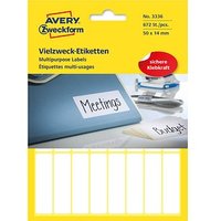 672 AVERY Zweckform Etiketten 3336 weiß 50,0 x 14,0 mm 672 AVERY Zweckform Etiketten 3336 weiß 50,0 x 14,0 mm