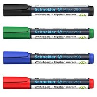 Schneider Maxx 290 Whiteboard- und Flipchart-Marker farbsortiert 2,0 - 3,0 mm, 4 St. Schneider Maxx 290 Whiteboard- und Flipchart-Marker farbsortiert 2,0 - 3,0 mm, 4 St.