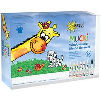 KREUL MUCKI Kleine Tierwelt Fenstermalfarben farbsortiert 7x 29,0 ml KREUL MUCKI Kleine Tierwelt Fenstermalfarben farbsortiert 7x 29,0 ml