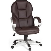 AMSTYLE Chefsessel, SPM1.222 Kunstleder braun, Gestell silber