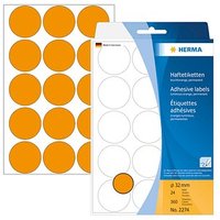 HERMA Klebepunkte 2274 leuchtorange Ø 32,0 mm, 360 St. HERMA Klebepunkte 2274 leuchtorange Ø 32,0 mm, 360 St.