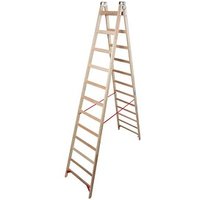 KRAUSE Stehleiter beidseitig STABILO natur 2x 12 Sprossen, H: 335,0 cm KRAUSE Stehleiter beidseitig STABILO natur 2x 12 Sprossen, H: 335,0 cm