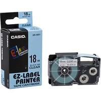 CASIO Schriftband XR-18X XR-18X1, 18 mm schwarz auf transparent CASIO Schriftband XR-18X XR-18X1, 18 mm schwarz auf transparent