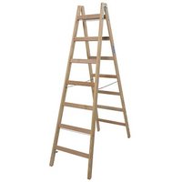KRAUSE Stehleiter beidseitig STABILO natur 2x 7 Sprossen, H: 212,0 cm KRAUSE Stehleiter beidseitig STABILO natur 2x 7 Sprossen, H: 212,0 cm