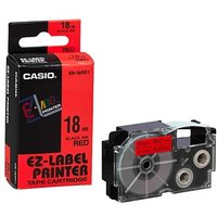 CASIO Schriftband XR-18RD XR-18RD1, 18 mm schwarz auf rot CASIO Schriftband XR-18RD XR-18RD1, 18 mm schwarz auf rot