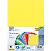 folia Tonpapier farbsortiert 130 g/qm 100 Blatt folia Tonpapier farbsortiert 130 g/qm 100 Blatt
