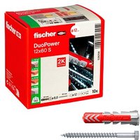 fischer DuoPower 12x60 S 2K 538258 Dübel mit Schrauben Ø 12 mm x 60 mm, 10 St. fischer DuoPower 12x60 S 2K 538258 Dübel mit Schrauben Ø 12 mm x 60 mm, 10 St.