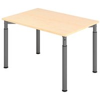 HAMMERBACHER Mirakel höhenverstellbarer Schreibtisch ahorn rechteckig, 4-Fuß-Gestell grau 120,0 x 80,0 cm HAMMERBACHER Mirakel höhenverstellbarer Schreibtisch ahorn rechteckig, 4-Fuß-Gestell grau 120,0 x 80,0 cm